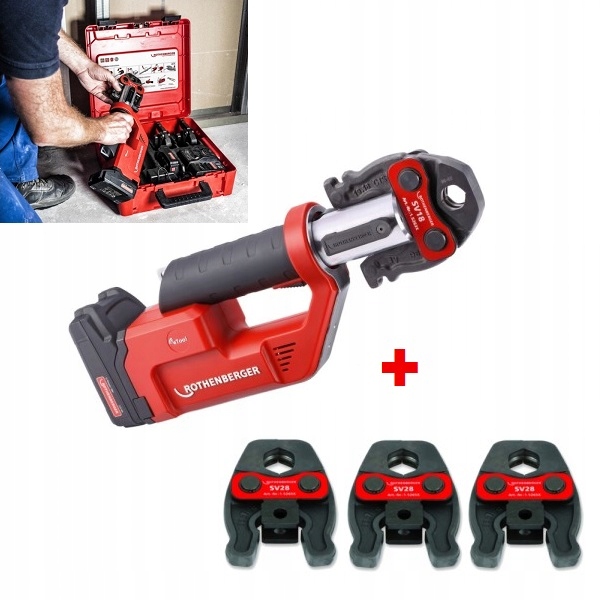 Zaciskarka do rur Rothenberger Romax Compact 3 Amp Share M15-18-22-28