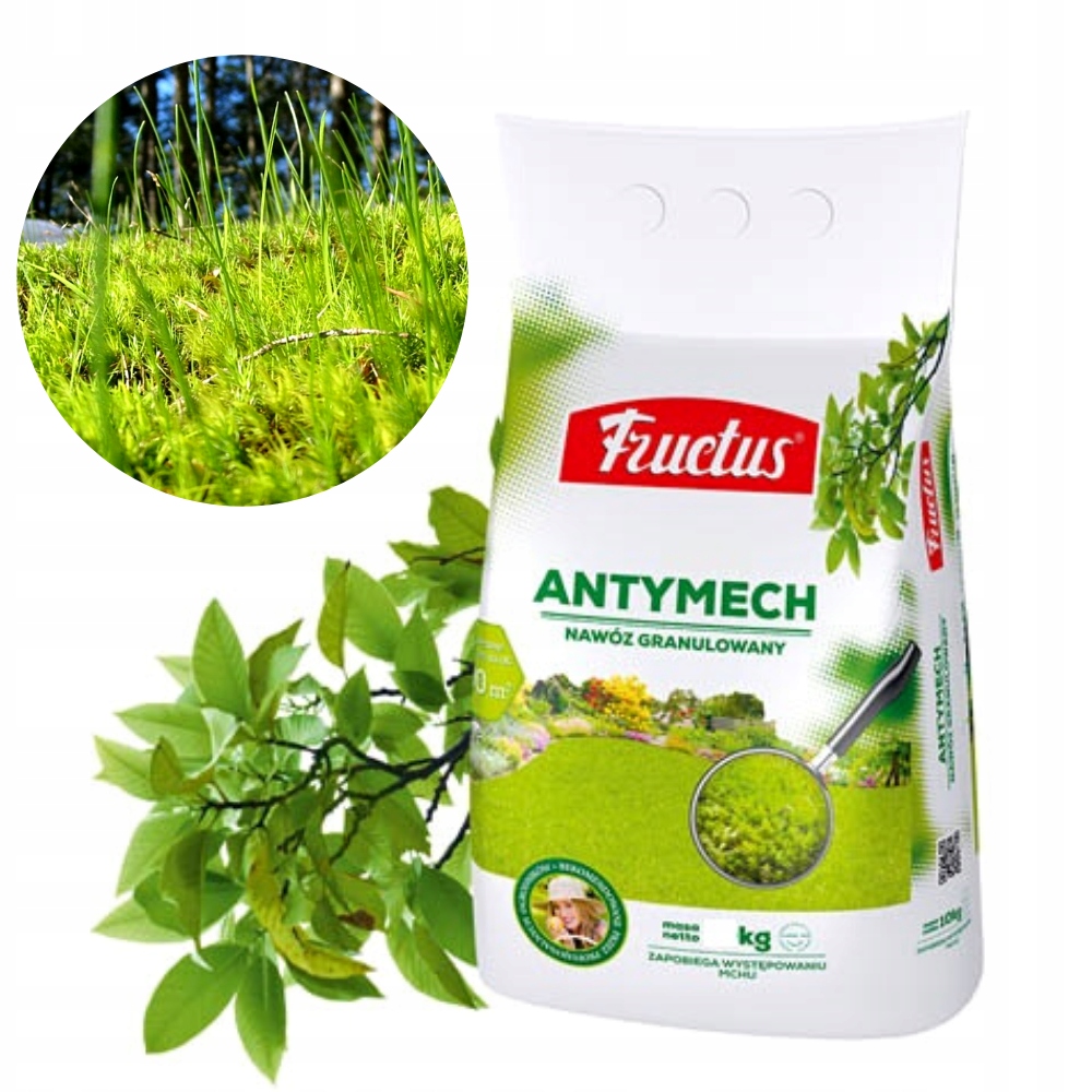 

Nawóz Do Trawnika Z Mchcem Fructus 10KG +fe