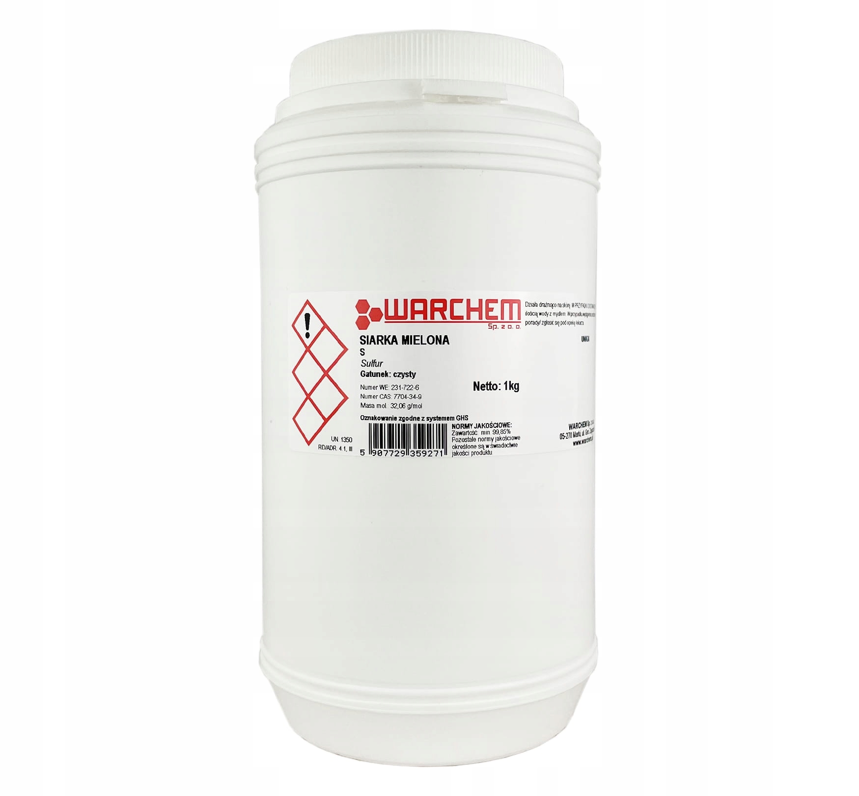 

Siarka Mielona czysta 1kg Warchem