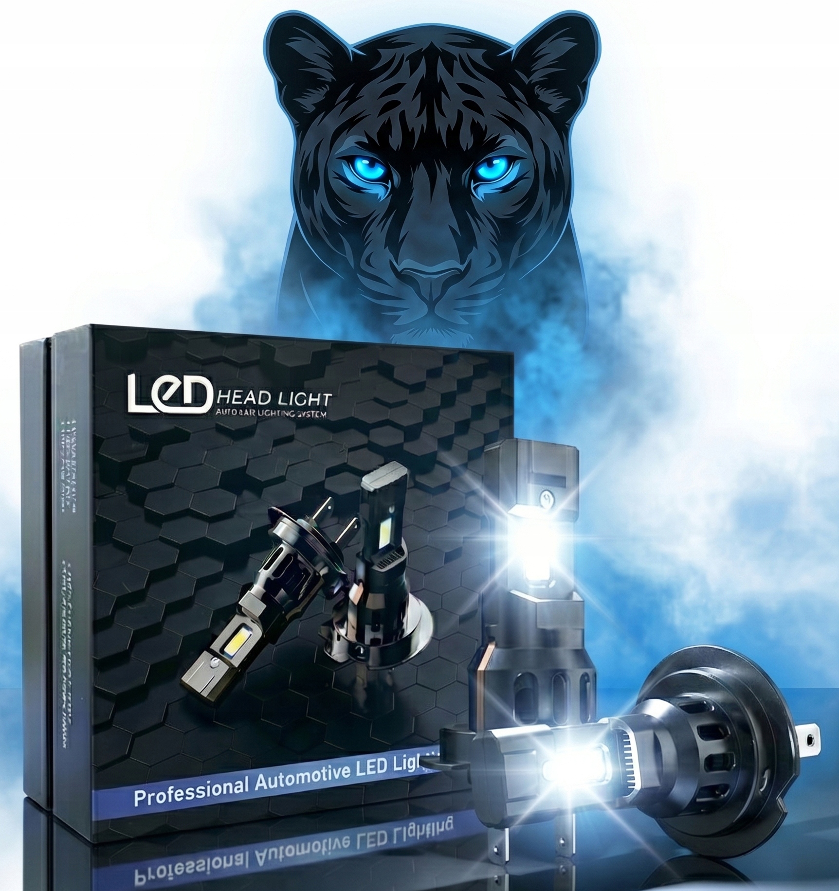 Výkonné Led žárovky H7 Z2S Nightlife 1:1 100W Canbus 6000K Bez chyby Jasné