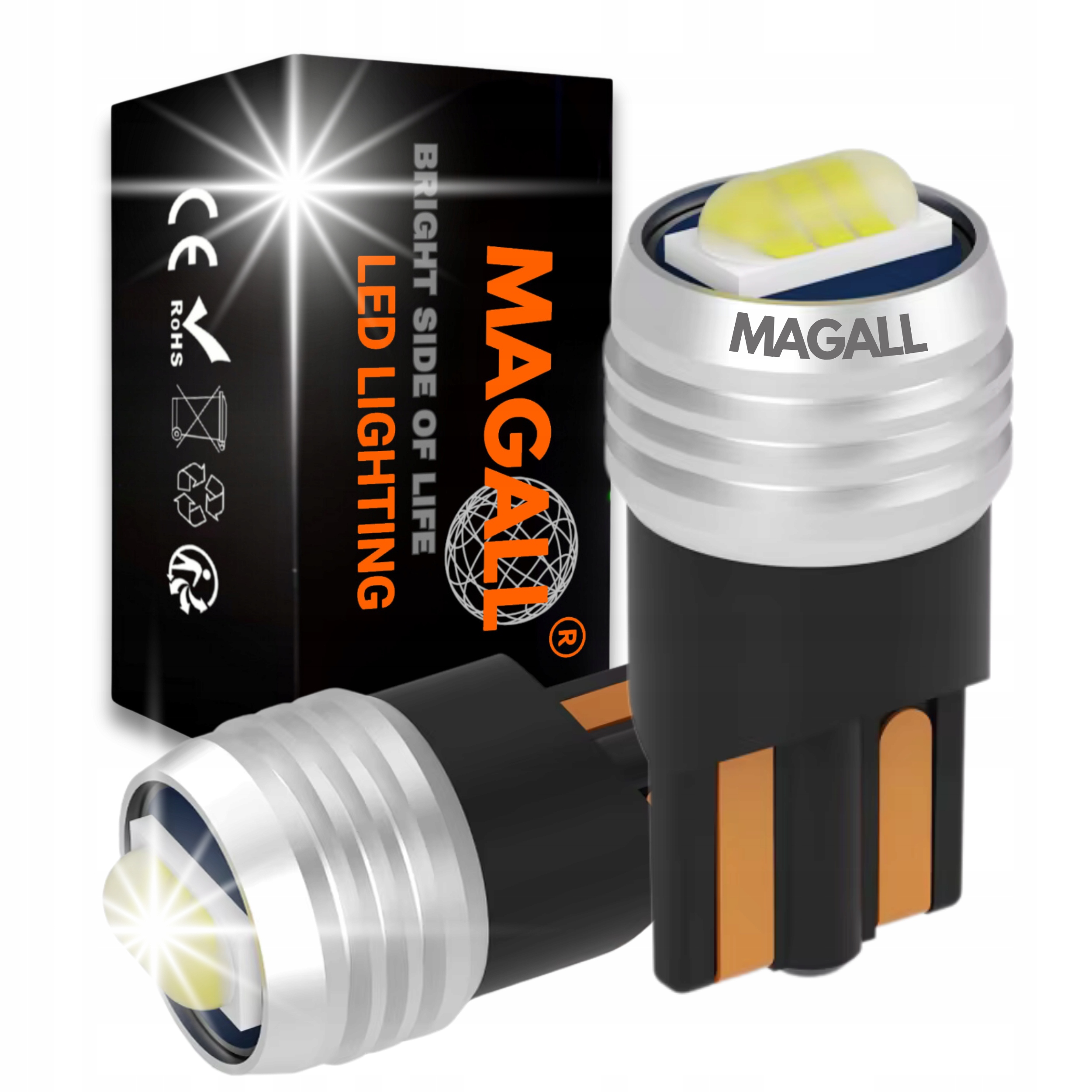 Żarówki W5W 24V Led T10 6500K 400LM 1,4W Białe Mocne Magall Fan-can