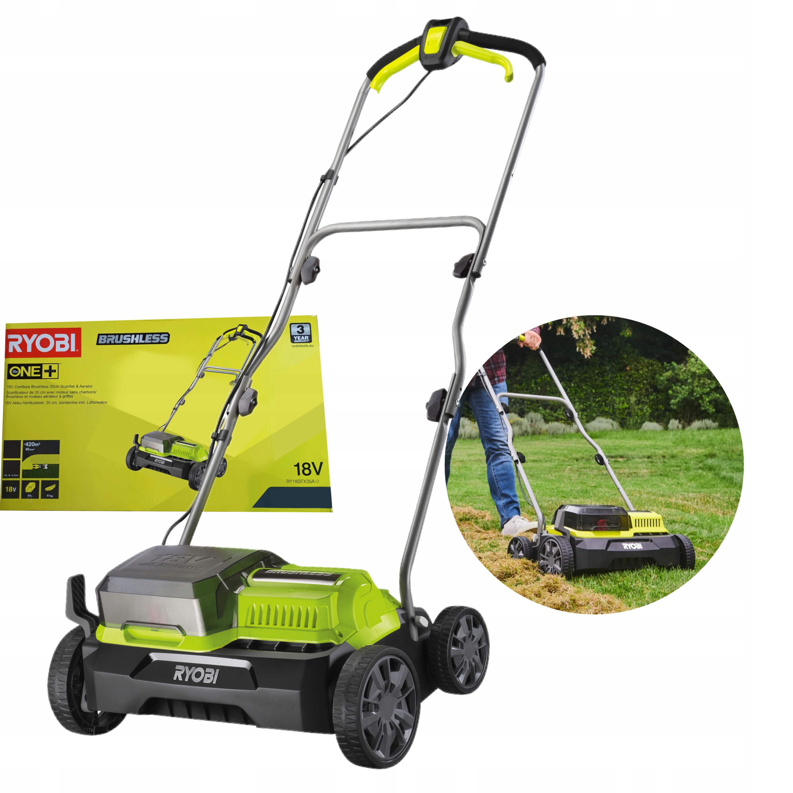 

Ryobi Wertykulator Akumulatorowy Aerator 18V 35CM