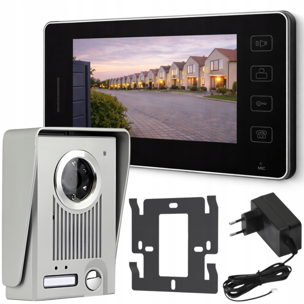 Verk 27801 Videointerkom s LCD monitorom pre bránku a bránu 220 V, čierny