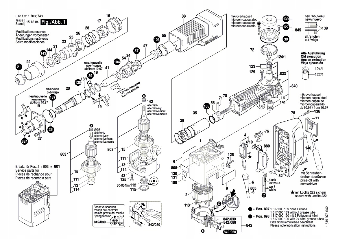 Element blokady do młota Bosch GSH 11 GBH 12 org. Rodzaj blokada
