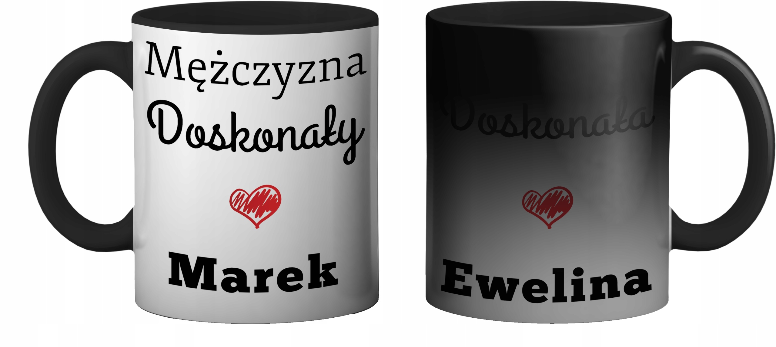 

Walentynki Kubki Zmieniające Kolor Prezent+imiona