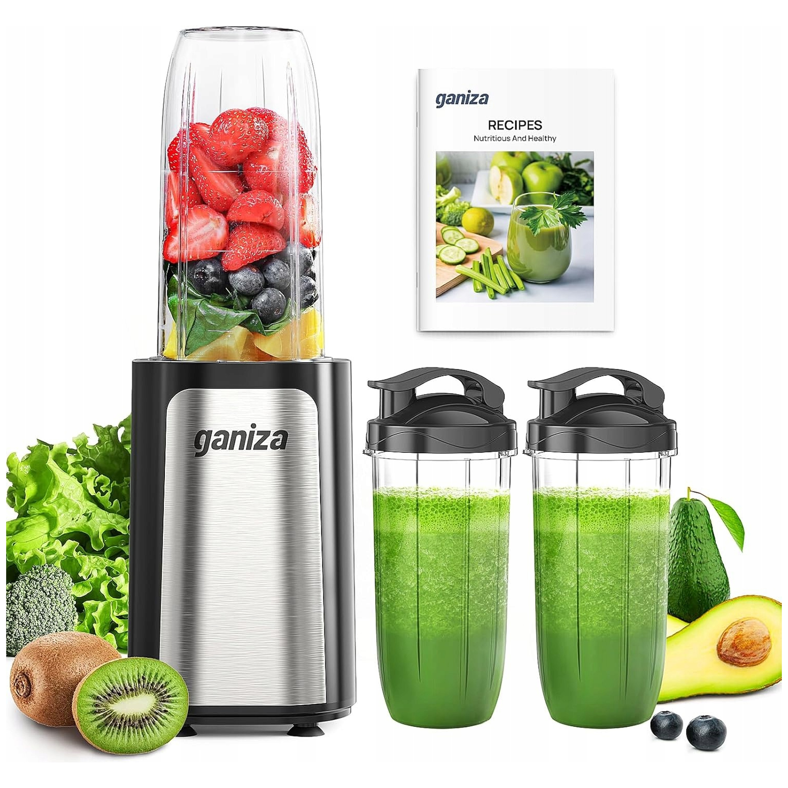 Personální mixér na proteinové koktejly 900 W 3 lahvičky 700 ml