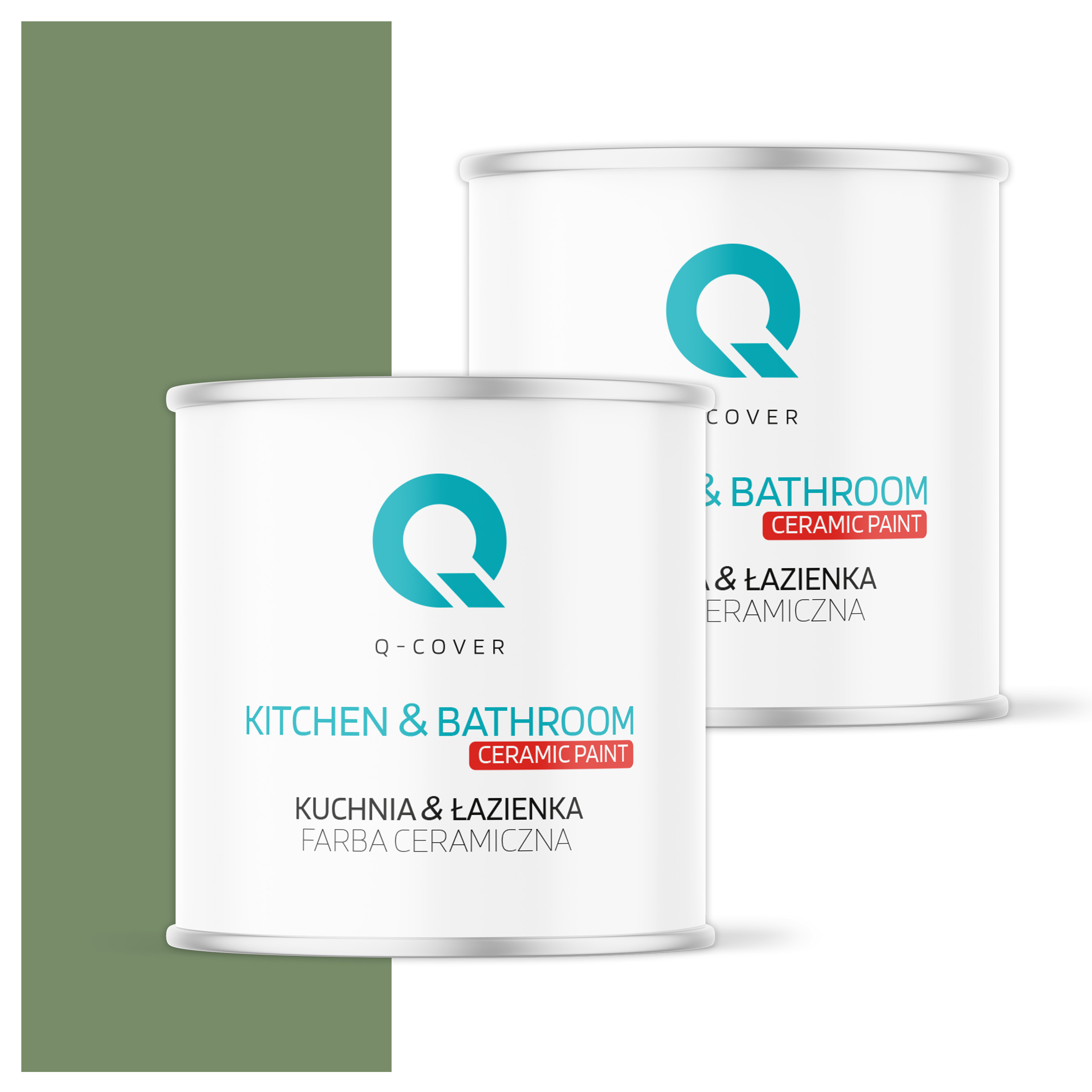 Farba do kuchyne a kúpeľne Umývateľná 2L Hlboká matná zelená tmavá H2123