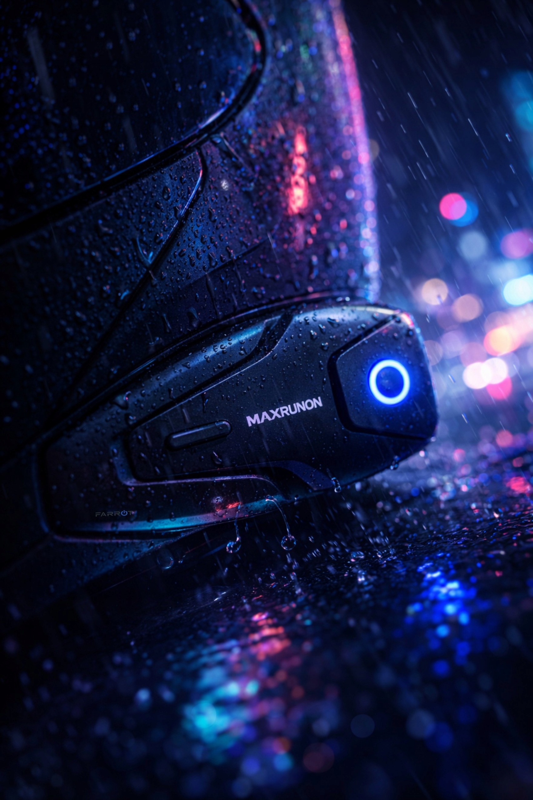 Interkom motocyklowy Bluetooth 5.3 ANC 100km/h 500m do 2 osób IPX5 do kasku