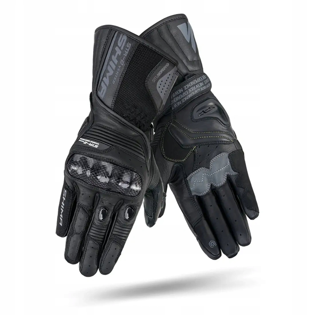 Motocyklové rukavice Shima STR-2 Vent Glv Black L