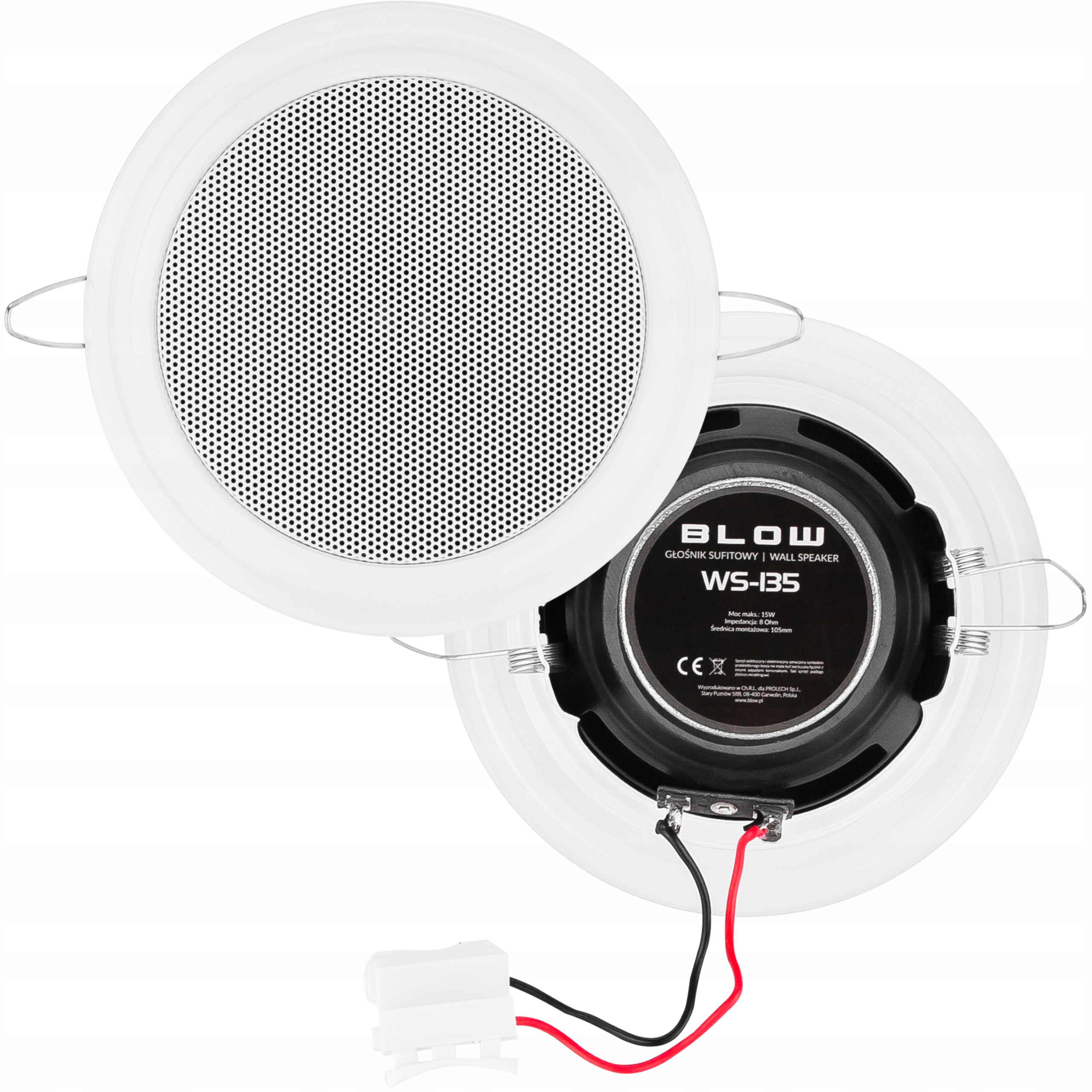 

Głośnik sufitowy Blow maskownica biała 100mm 15W