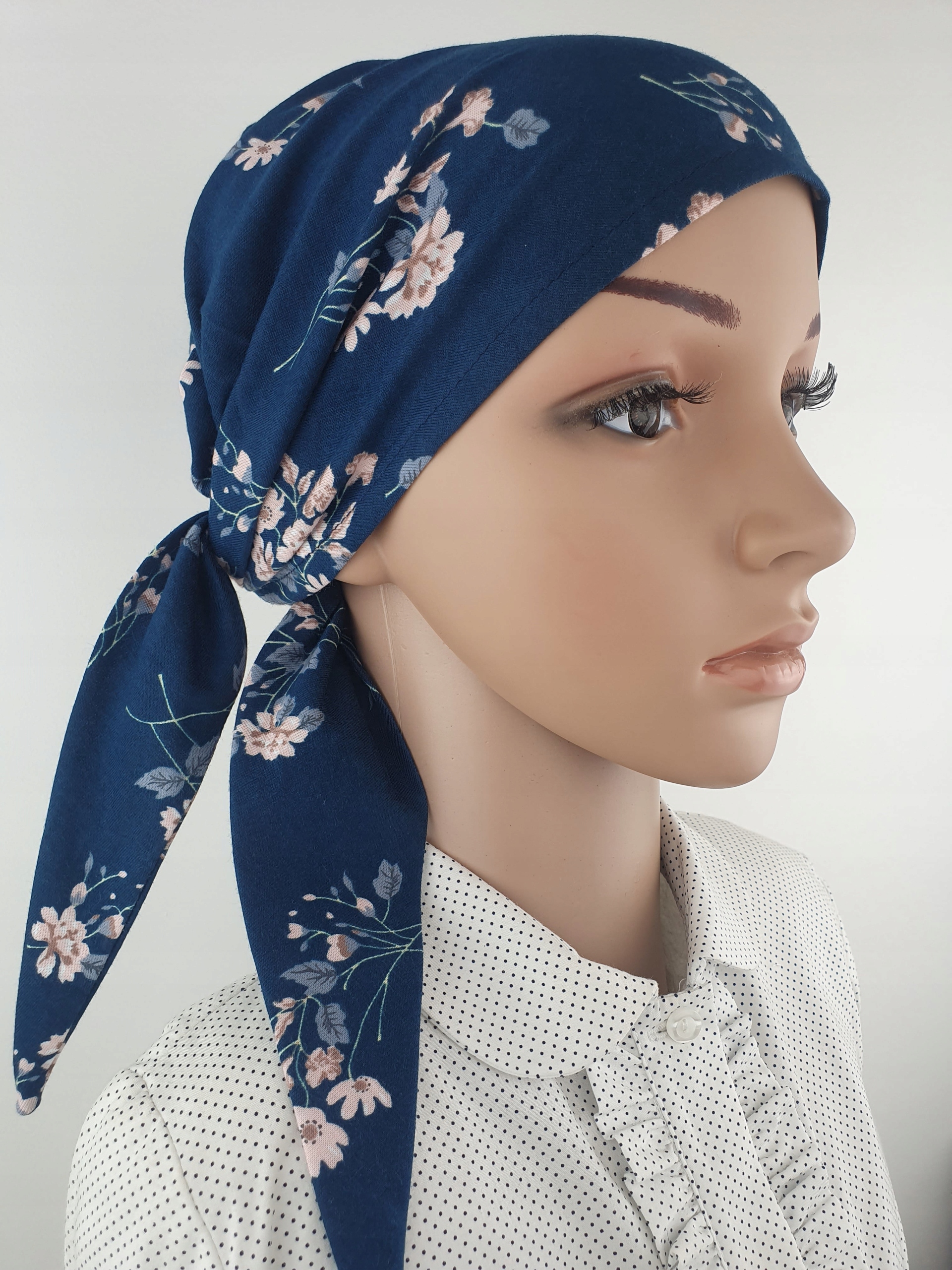 chustka turban na głowę po chemioterapii ch-6 Kolor biały