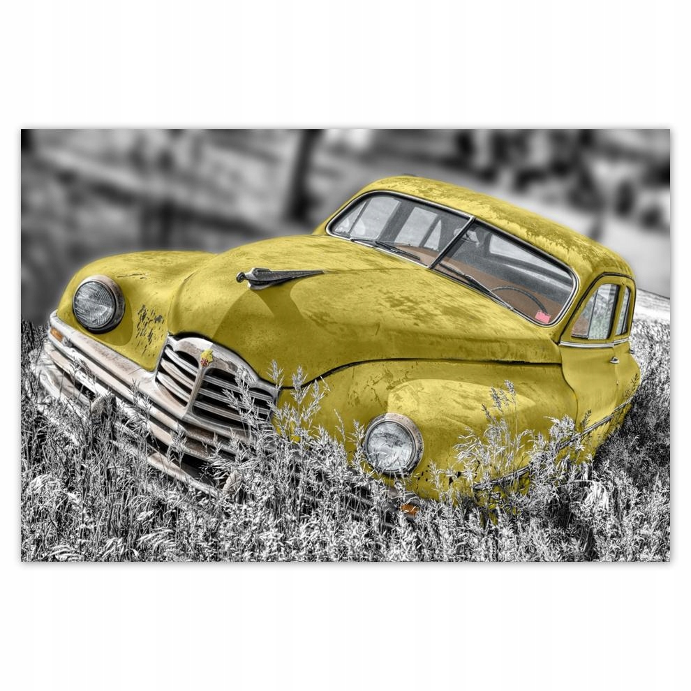 

Plakat 93x62 Żółty oldtimer