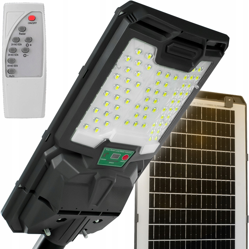Výkonná Solární Lampa Led 100W Vodotěsná S Pohybovým A Soumrakovým Senzorem Ovladač