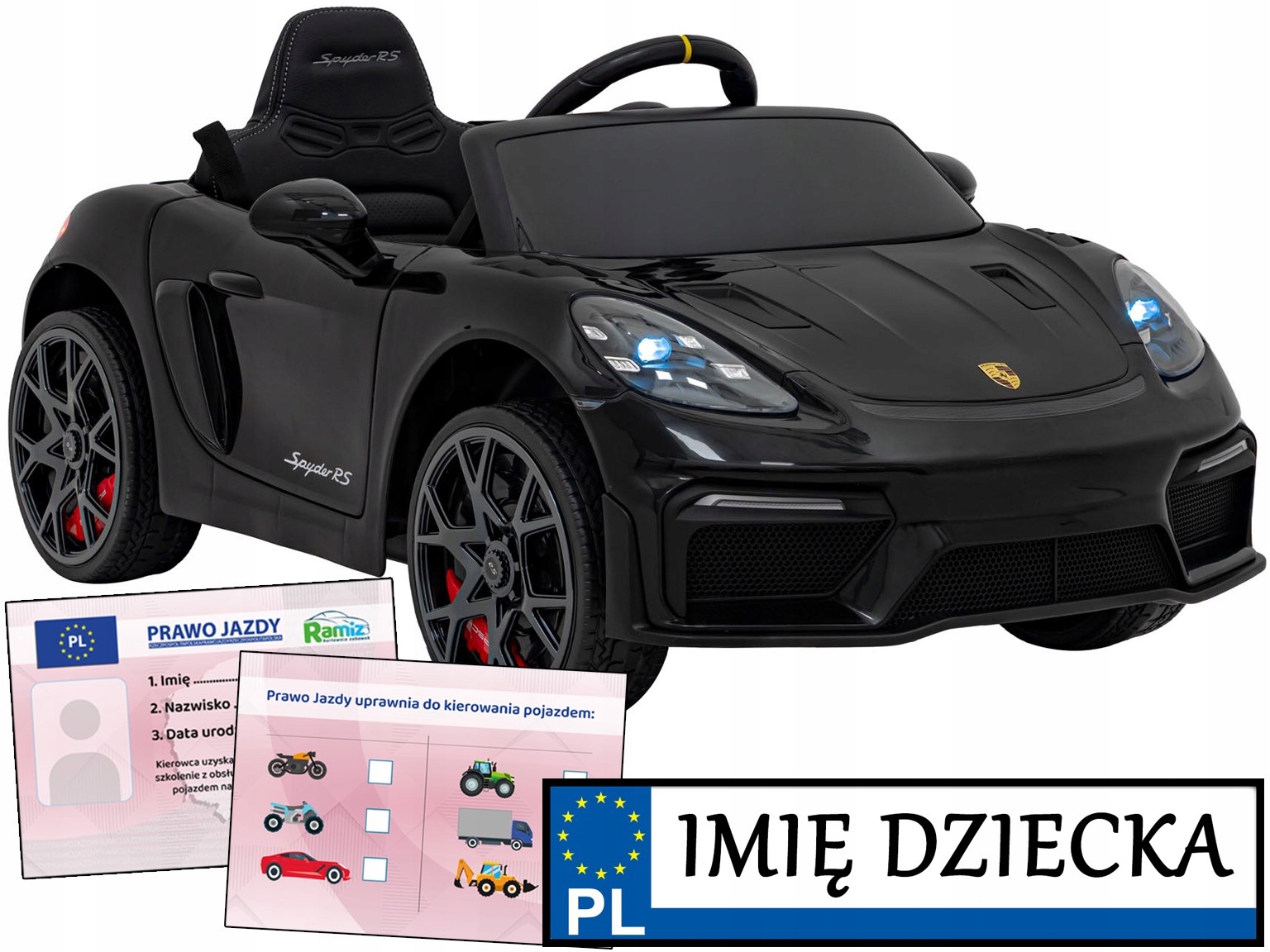 Auto pojazd na akumulator dla dzieci Porshe Spyder Rs 718 MP4