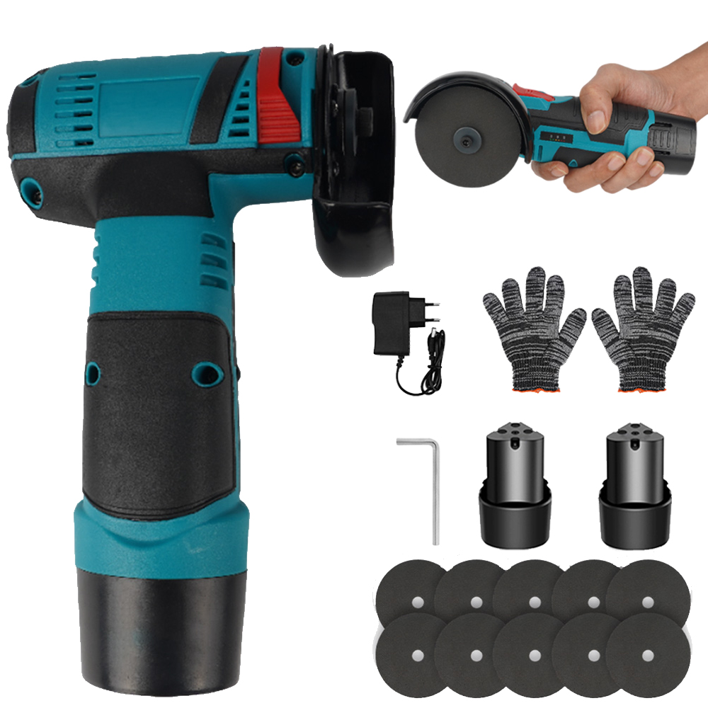 Úhlová Bruska Akumulátorová Přenosná Mini 2 X Aku 19500 Rpm 800 W