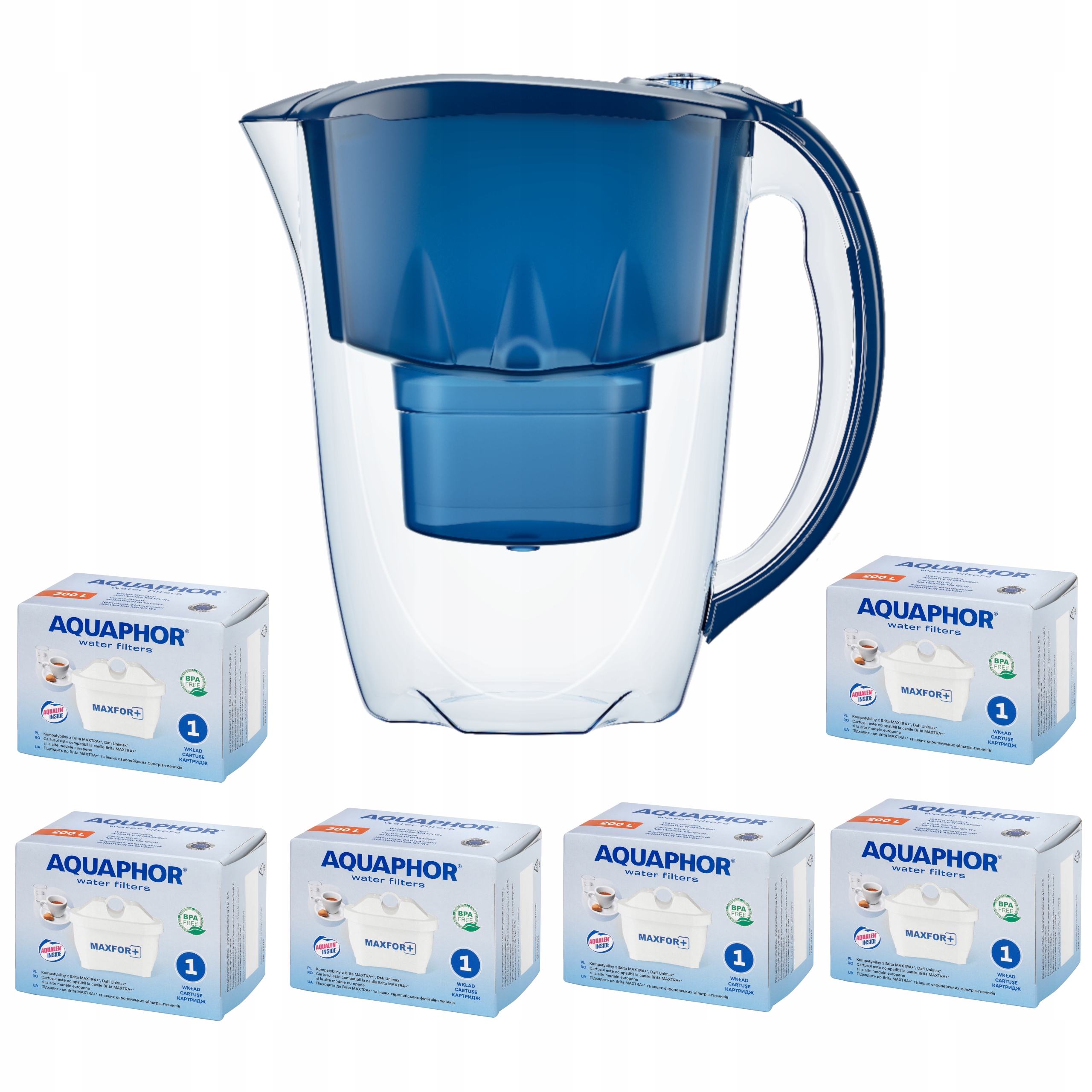 

Dzbanek filtrujący wodę 6 filtrów Aquaphor