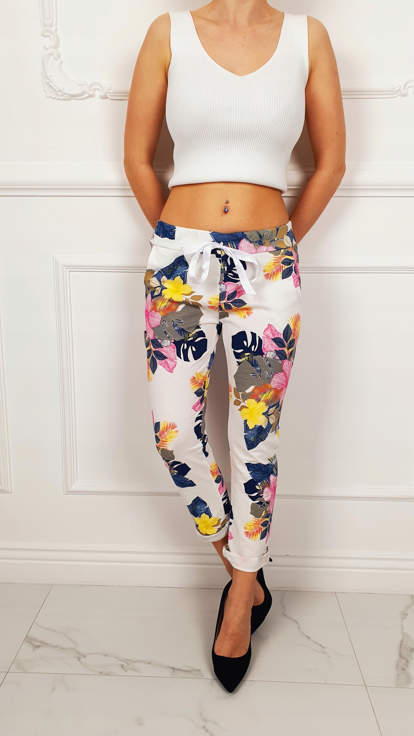 # SPODNIE Damskie DRESOWE Wygodne Bawełniane WZORY Rozmiar uniwersalny