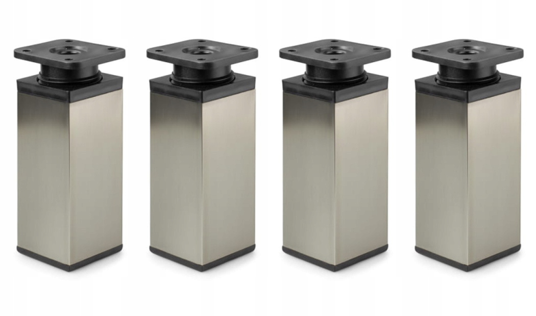 

Nóżki meblowe kwadratowe H-10 cm inox 4x