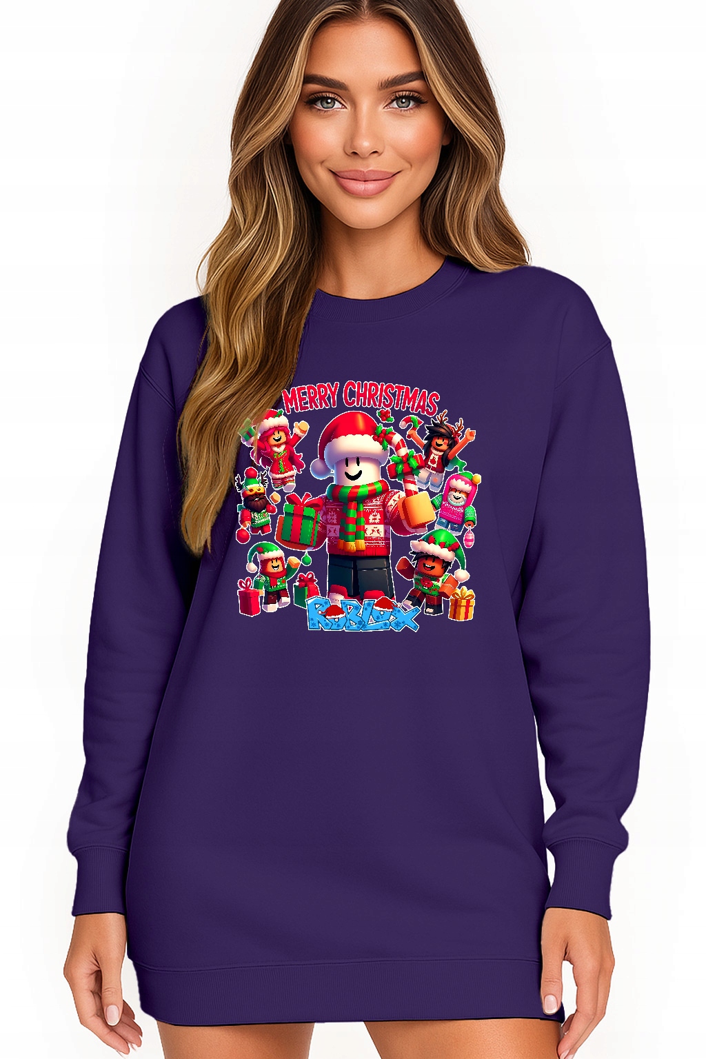 Mikina Vánoční Oversize Šaty Roblox Dárek K Vánocům S