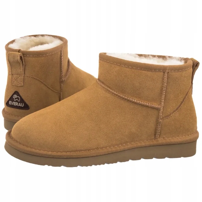 Dámské zimní boty Kotníkové Boty Everau Finch EAU3006 Chestnut Hnědé
