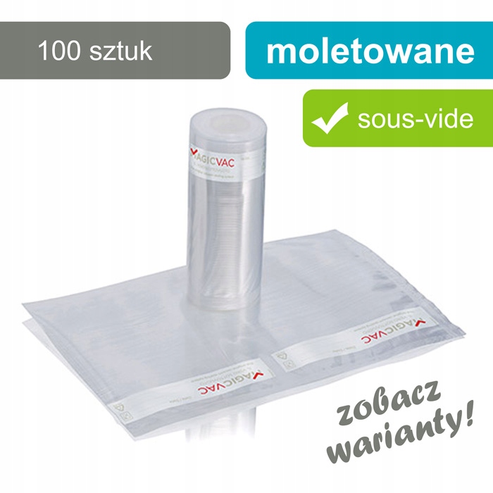 Sáčky do balicích strojů moletované 20 x 30 cm, místo pro popis Magic Vac