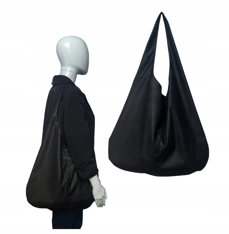 MODNA TOREBKA WOREK SHOPERKA Z EKO SKÓRY CZARNA