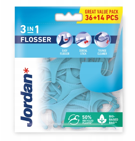 

Jordan Flosser 3w1 Nici Wykałaczka Czyścik