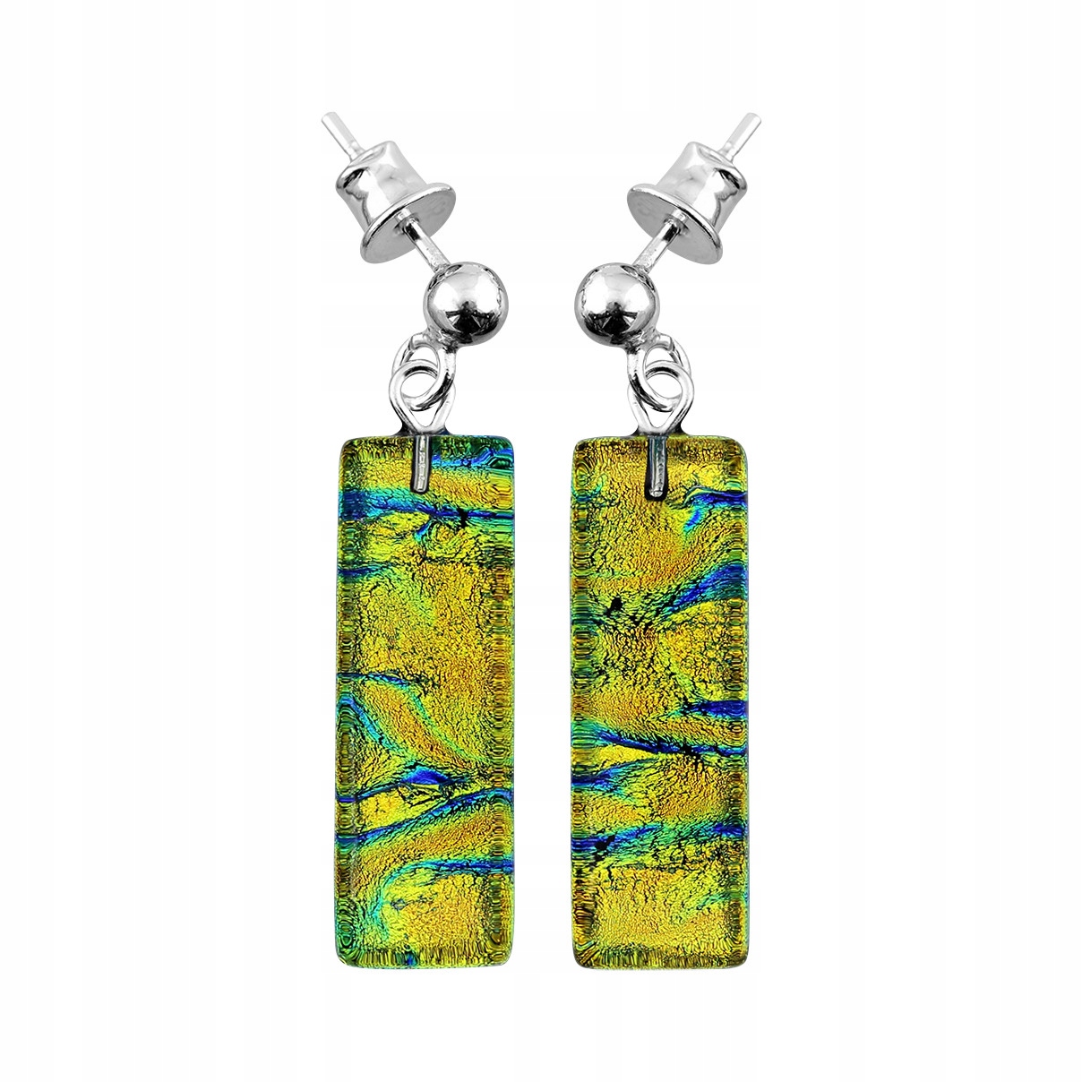 Náušnice Harf sklo murano