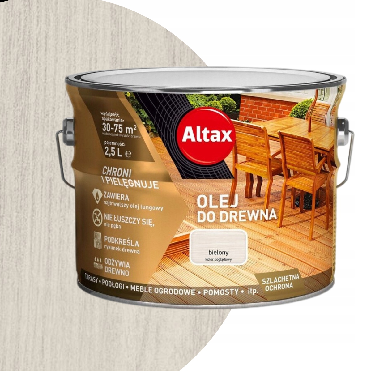 Altax Olej na dřevo 2,5L Bílý
