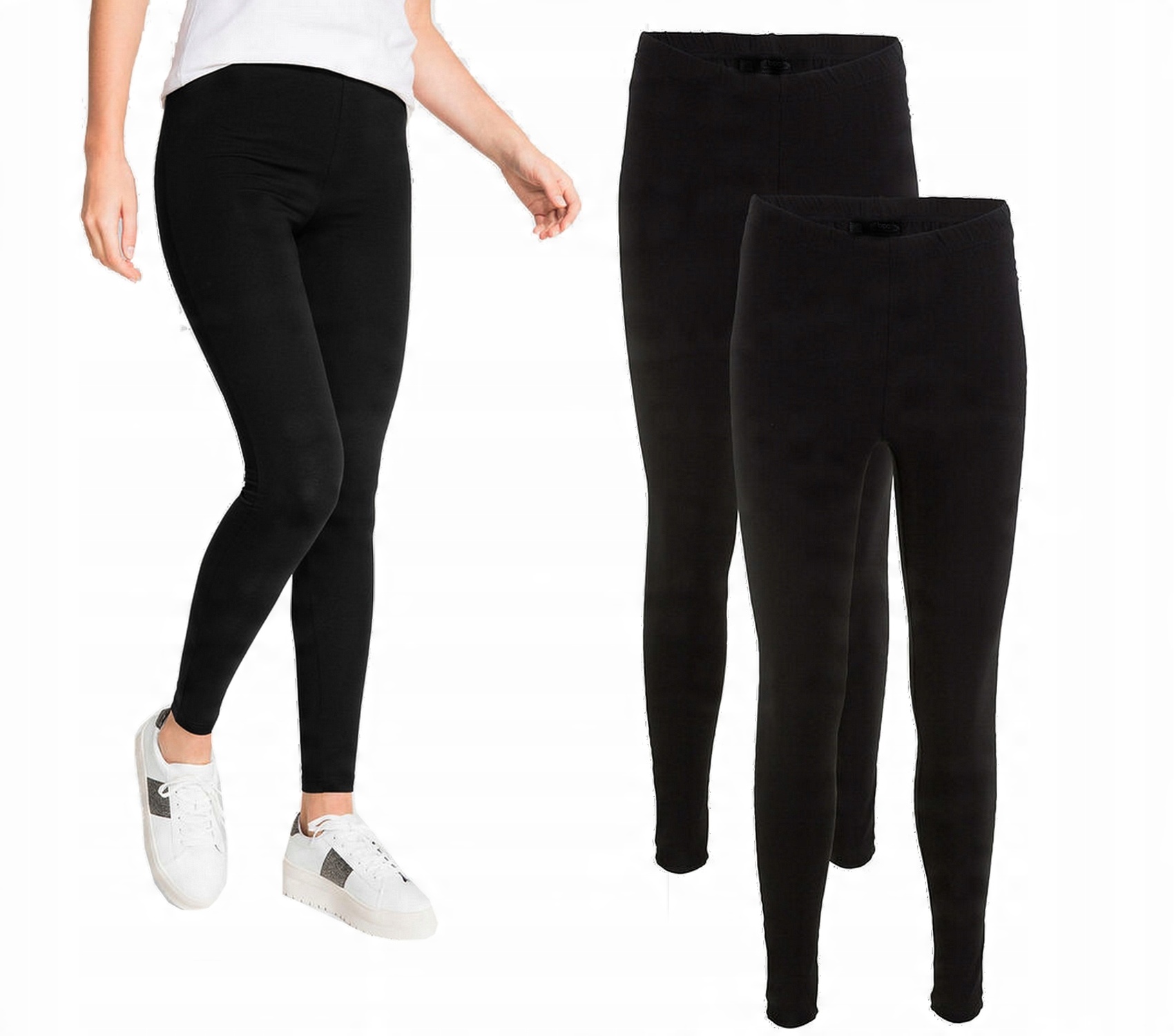 

2 Pak Leginsy Bambusowe Damskie Długie Getry 5XL