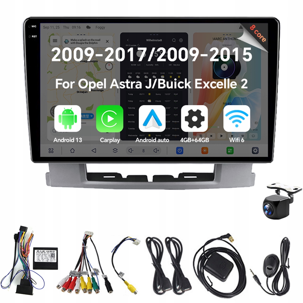 2Din Android 4G 64G autorádio pre Opel Astra J 2009-2017 Buick Excelle 2