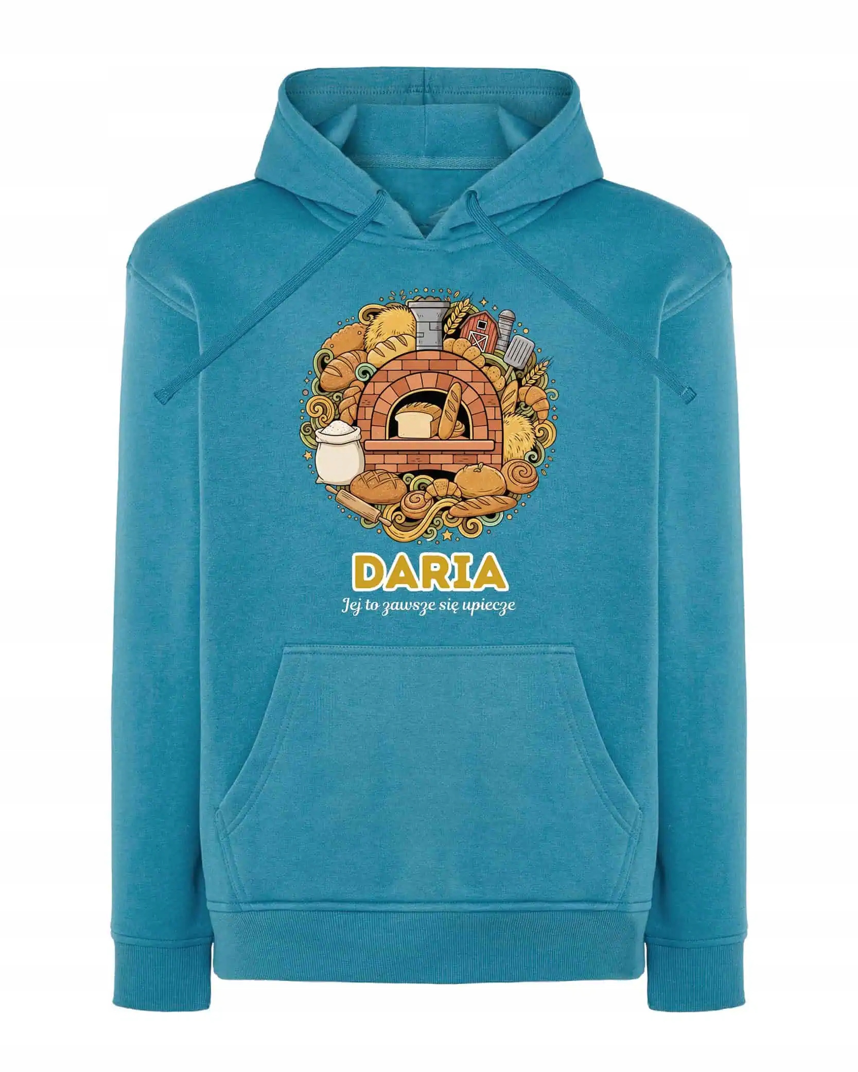 Mikina s kapucí Pekař Personalizovaná Ilustrační Modrá M