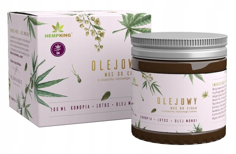 OLEJOWY MUS Do Ciała Różowy Lotos - 100ml Nawilżający z Witaminą E HempKing