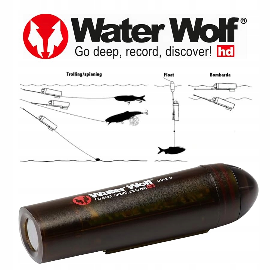 WATERWOLF 2.0 Kamera Podwodna WiFi Do Wędkowania 1080p HD 120° 100m — miniatura 3