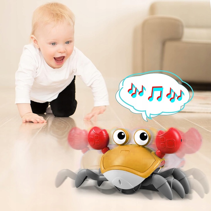 MEGA UCIEKAJĄCY PEŁZAJĄCY KRAB CHODZĄCY ZABAWKA INTERAKTYWNA DLA DZIECKA XL Certyfikaty, opinie, atesty CE EN 71