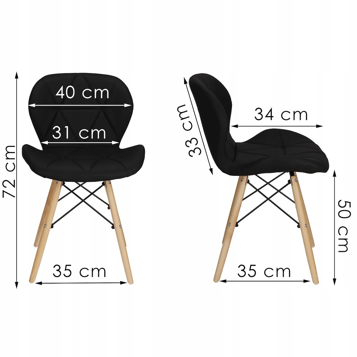 KRZESŁO TAPICEROWANE PIKOWANE DO SALONU JADALNI KUCHNI LOFT SKANDYNAWSKIE Materiał korpusu drewno