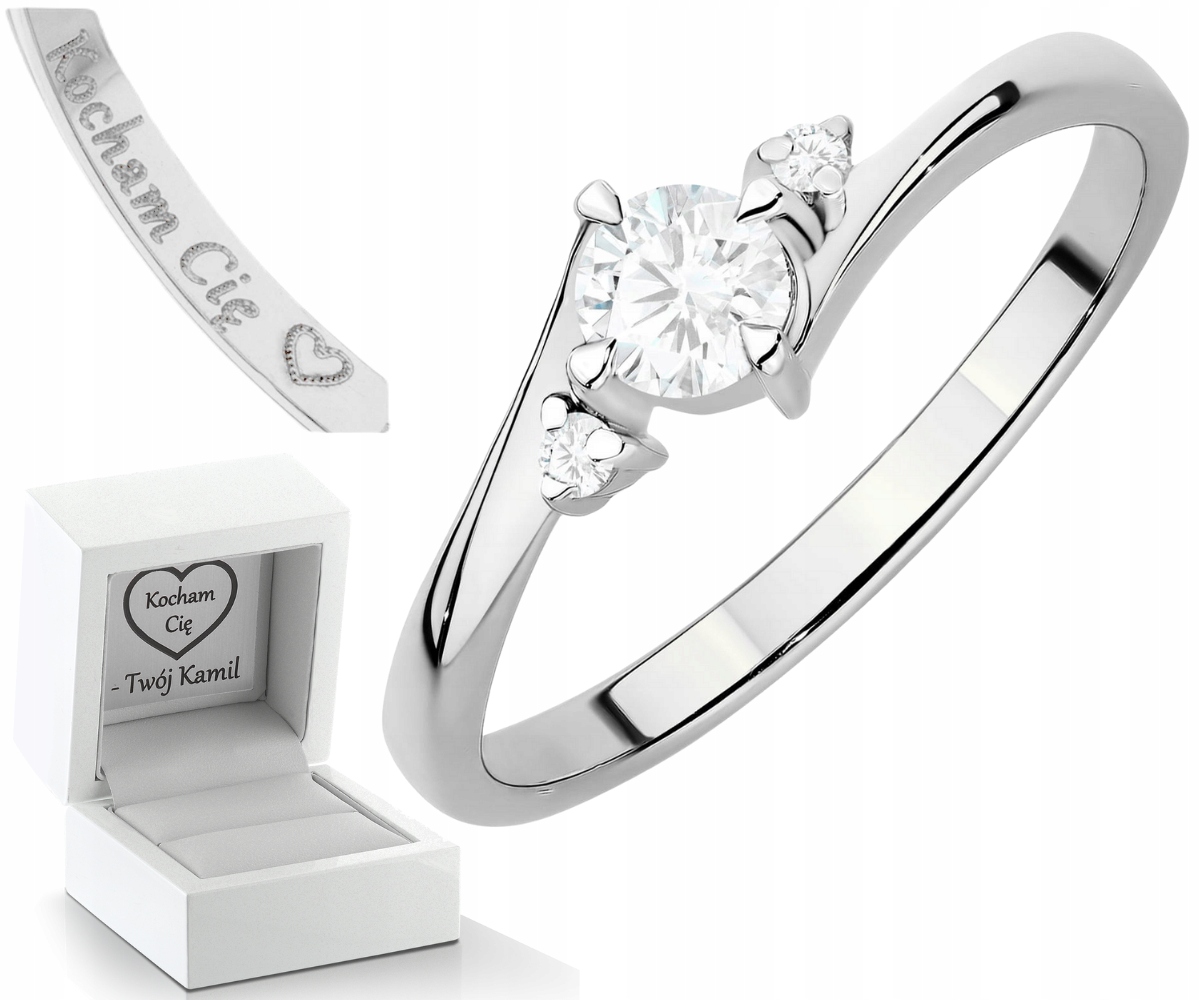 Prstýnek Laboratorní Brilianty Bílé Zlato 585 Gravírování Bonus