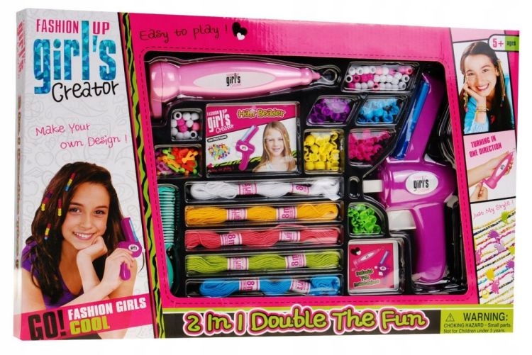 

Zestaw Plecionki koraliki warkocze branzoletki