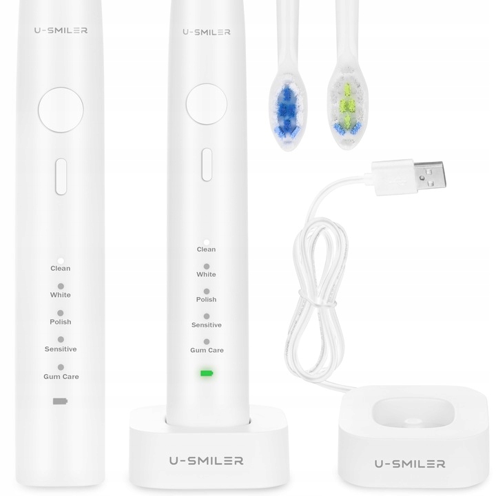 Szczoteczka soniczna U-Smiler H6 Plus, 5 trybów, etui, IPX8