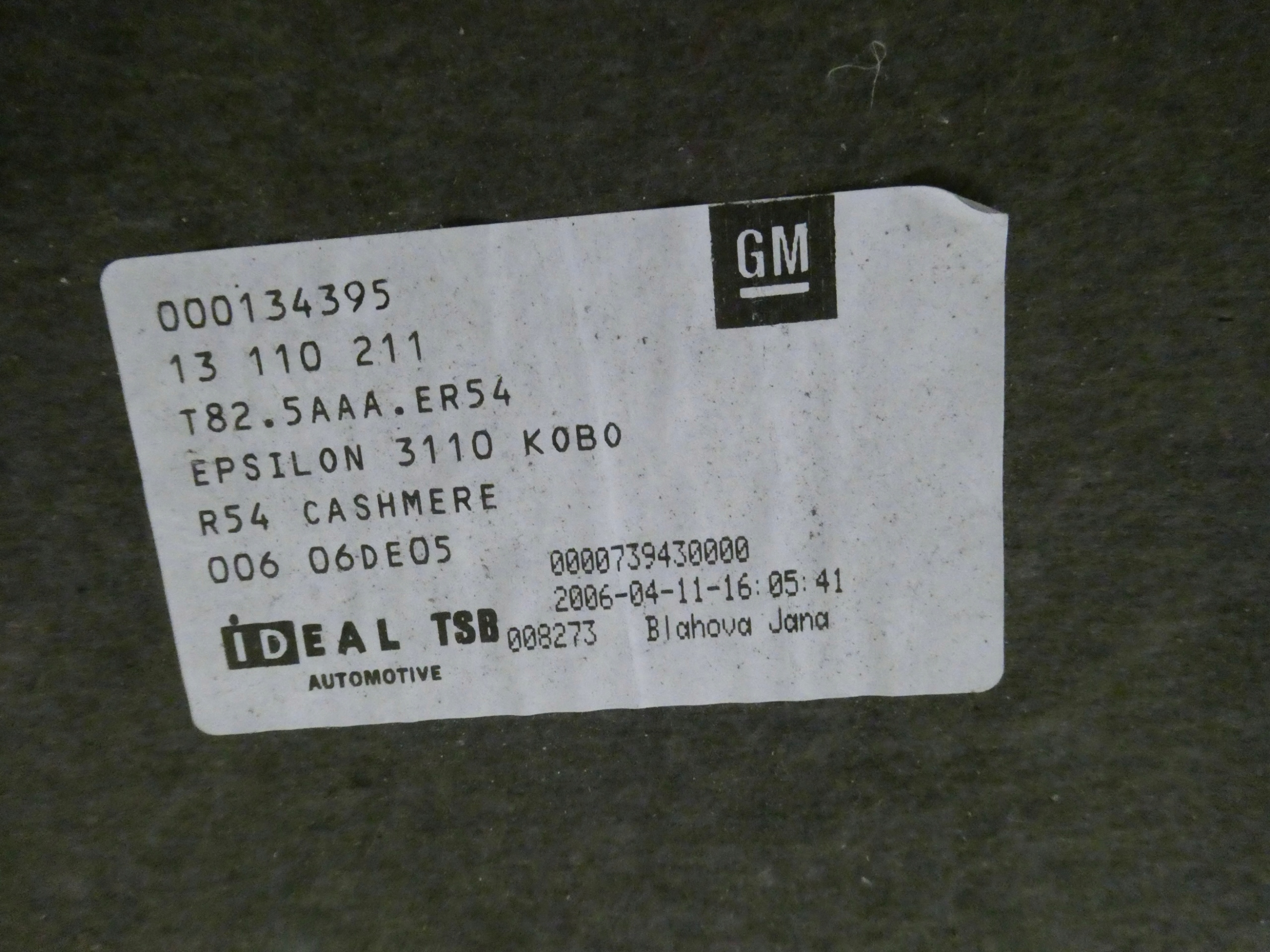 mats floor boot beige OPEL VECTRA C KOMBI