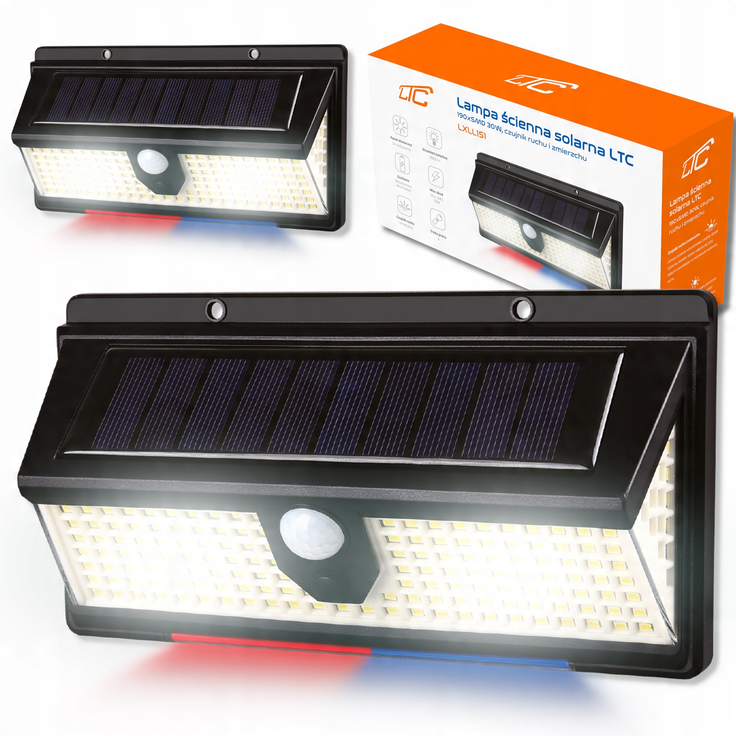 

Lampa Solarna Halogen Led Czujnik Zmierzchu 30W
