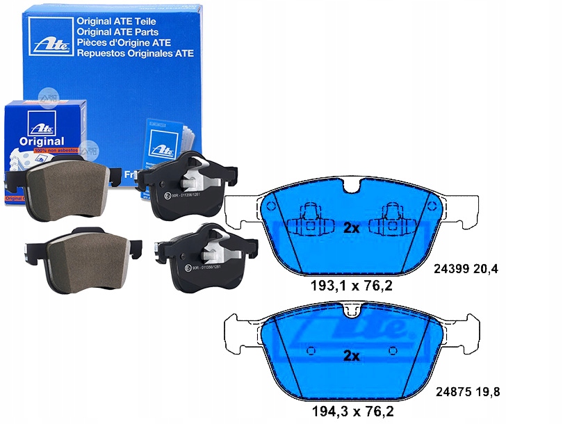 Ate Brzdové Destičky Volvo Přední XC60/XC90 06-