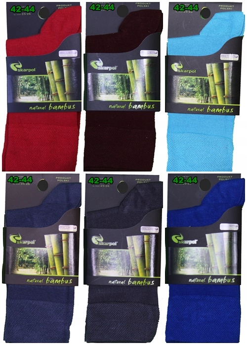 

Skarpety Bambusowe Zestaw 6 Par 17 Kolorow R42-44