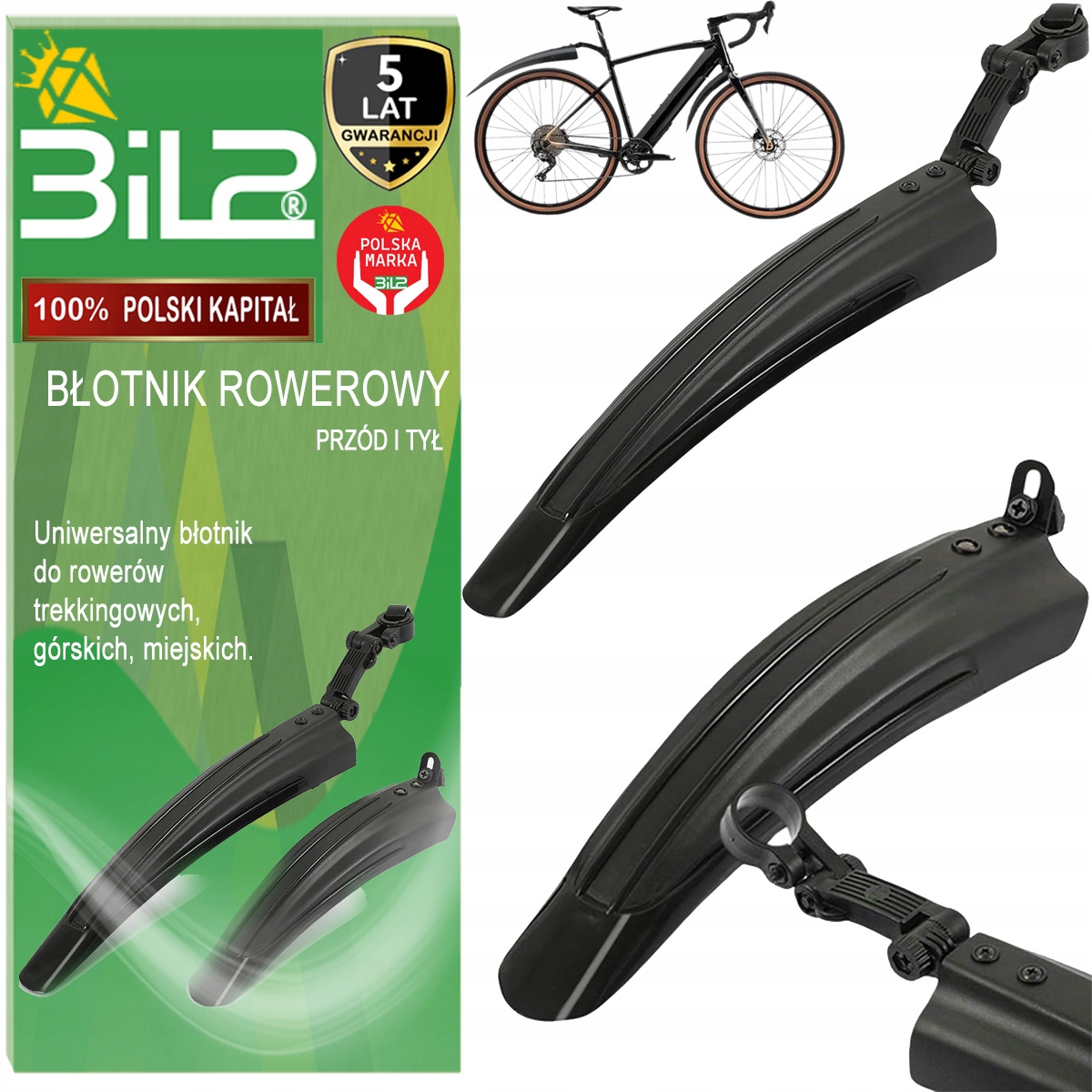 Błotnik Rowerowy Błotników Rowerowych Do Rowerów Przedni Tylny 24-29 BiL2