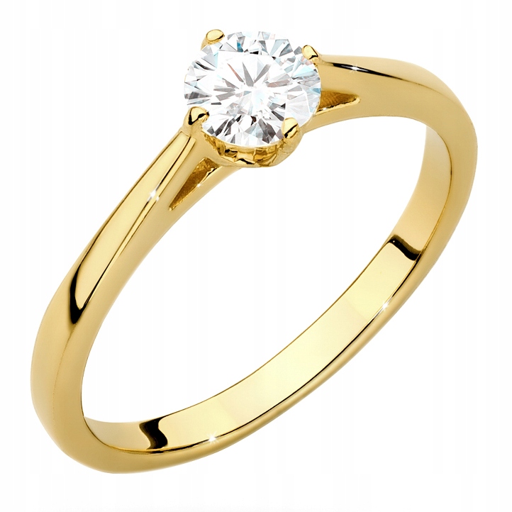 Zlatý Prstýnek Au 585 s Briliantem 0,40 ct 14k