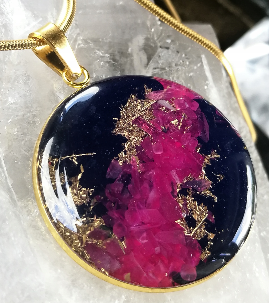 Orgonit Zářič 5G Rubín Turmalín Amulet Mag