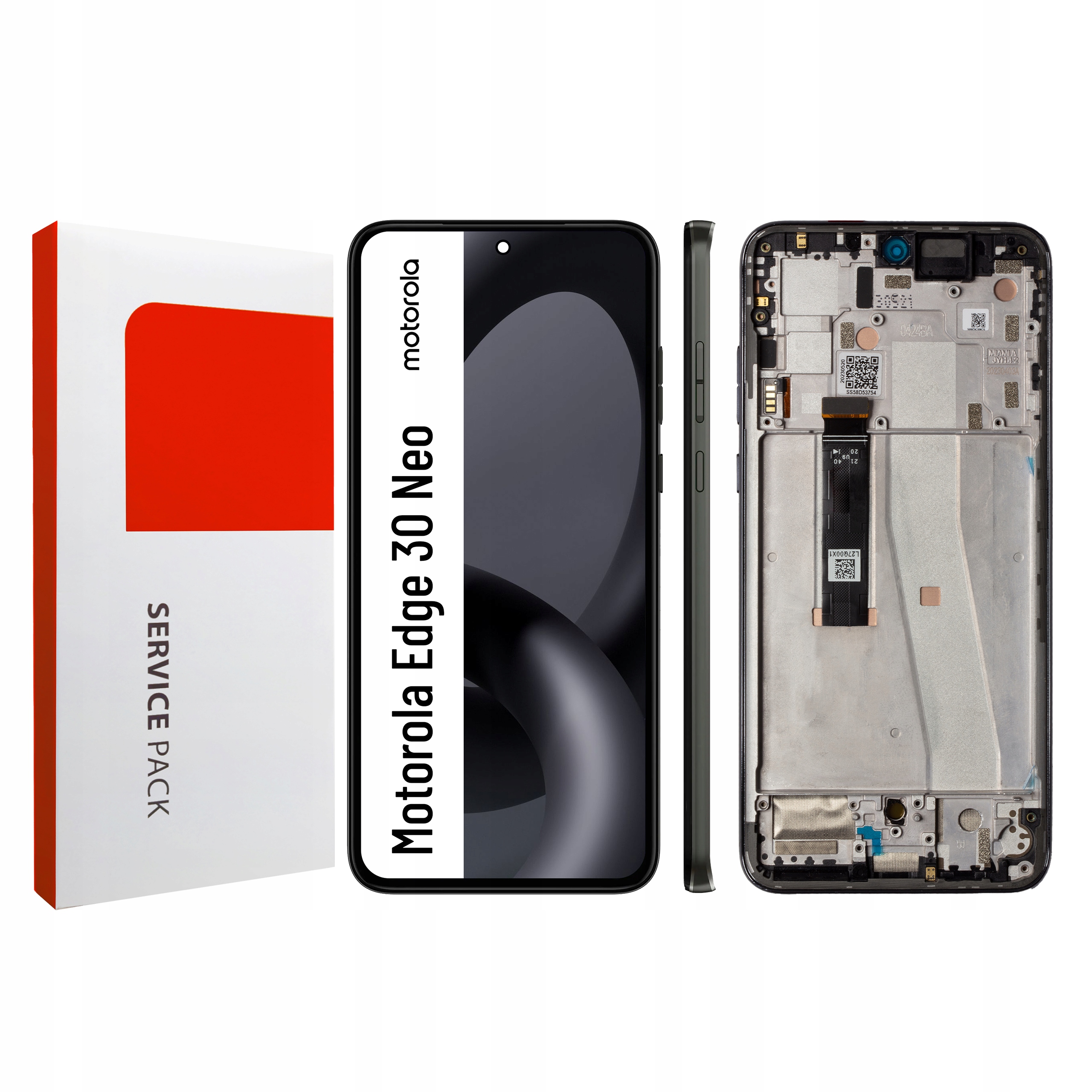 Displej s rámčekom pre Edge 30 Neo Oled Display Panel LCD Black Onyx