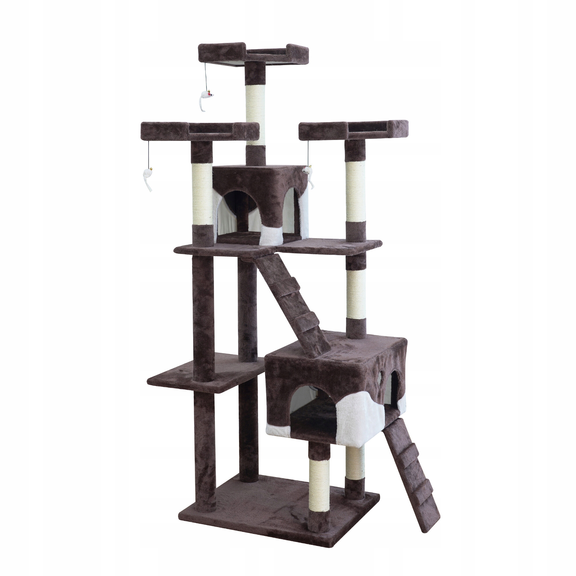 Aga Škrabadlo pro kočky 170 cm Hnědobílé
