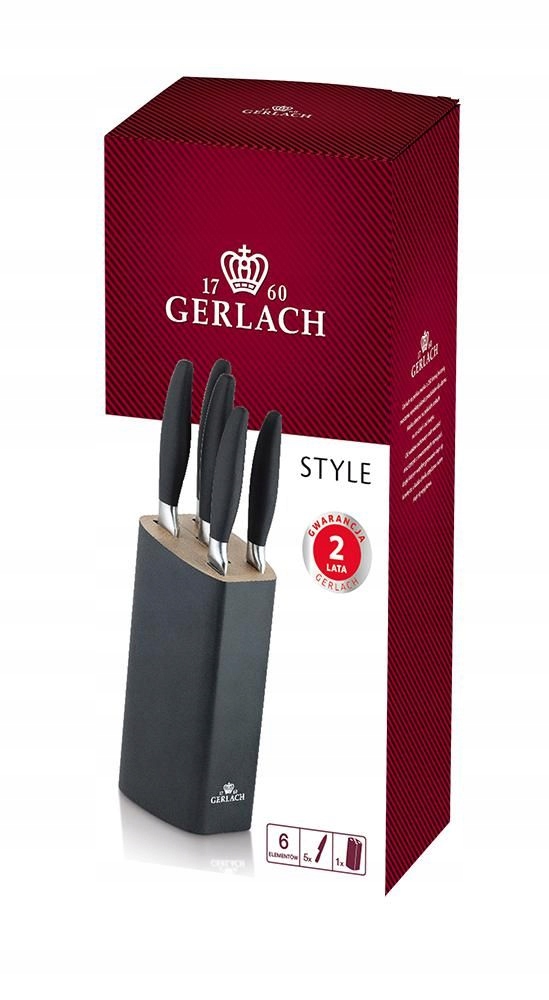 

Komplet noży w bloku Gerlach Style Plus 5szt.