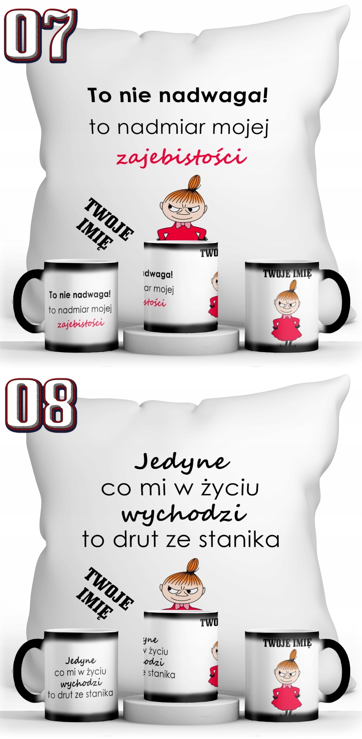 Zestaw Poduszka + Magiczny kubek MAŁA MI Tematyka, motyw MAŁA MI